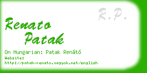 renato patak business card